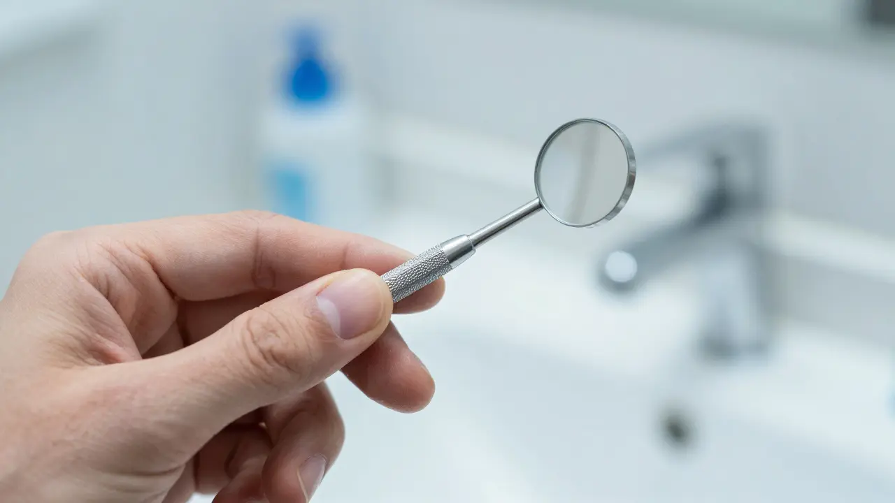 Správný způsob držení dentálního zrcátka v ruce