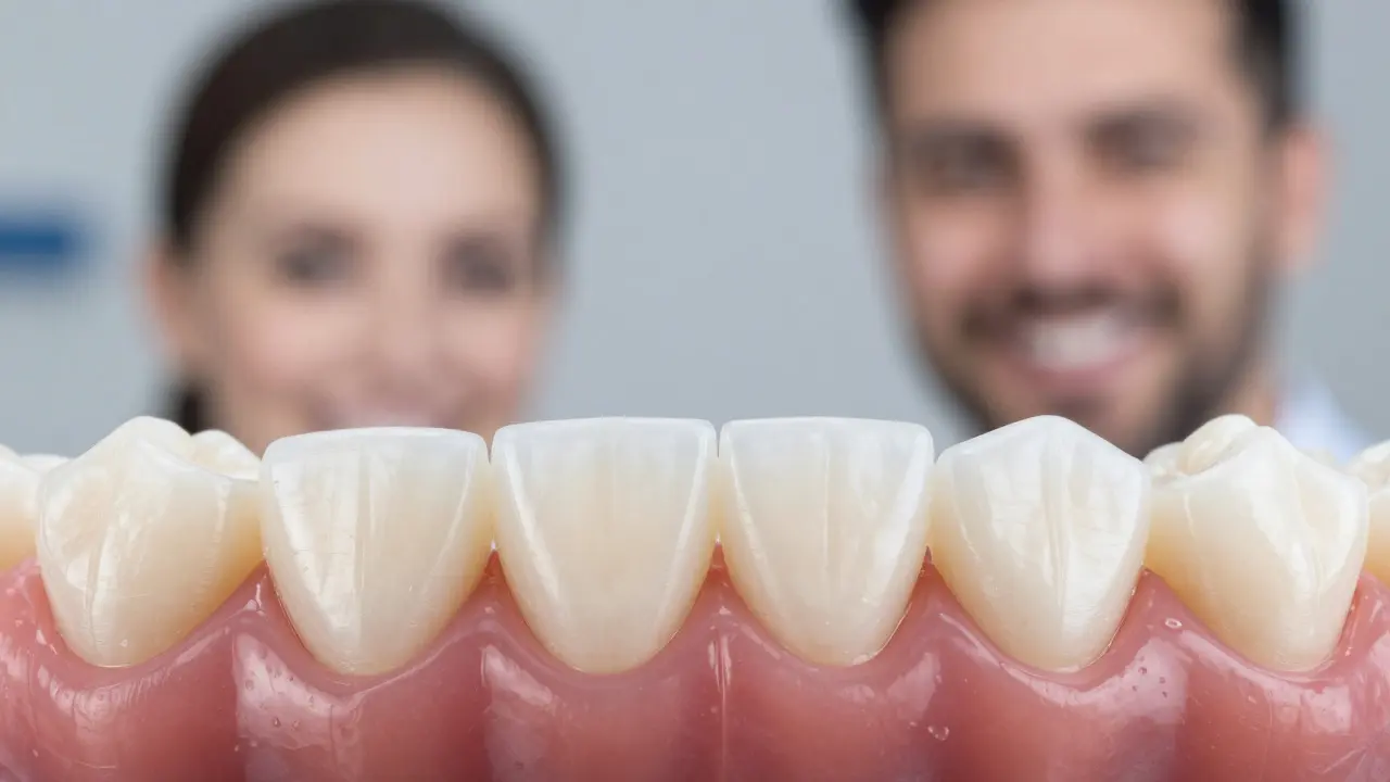 Nasazení keramické korunky na zub po úspěšné endodoncii