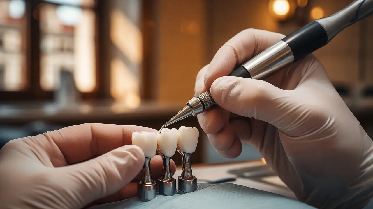 Detailní práce s implantáty v luxusní ordinaci