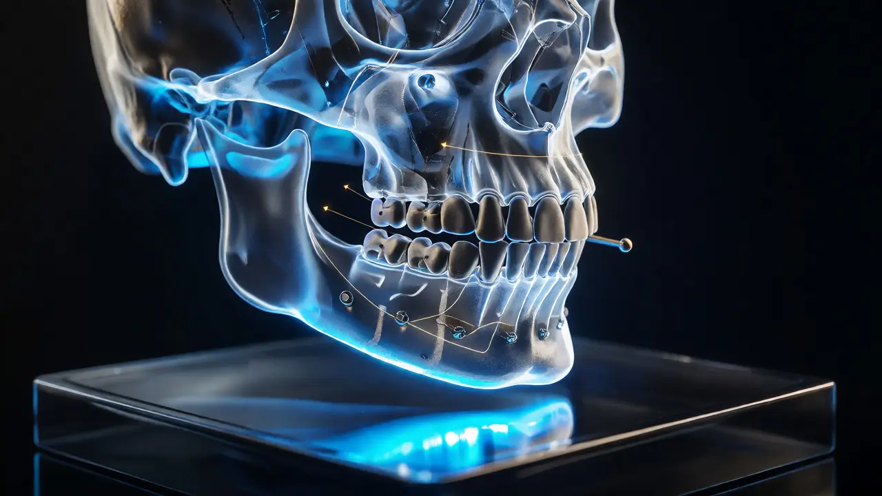 Holografický 3D model lebky pro plánování ortognátní chirurgie